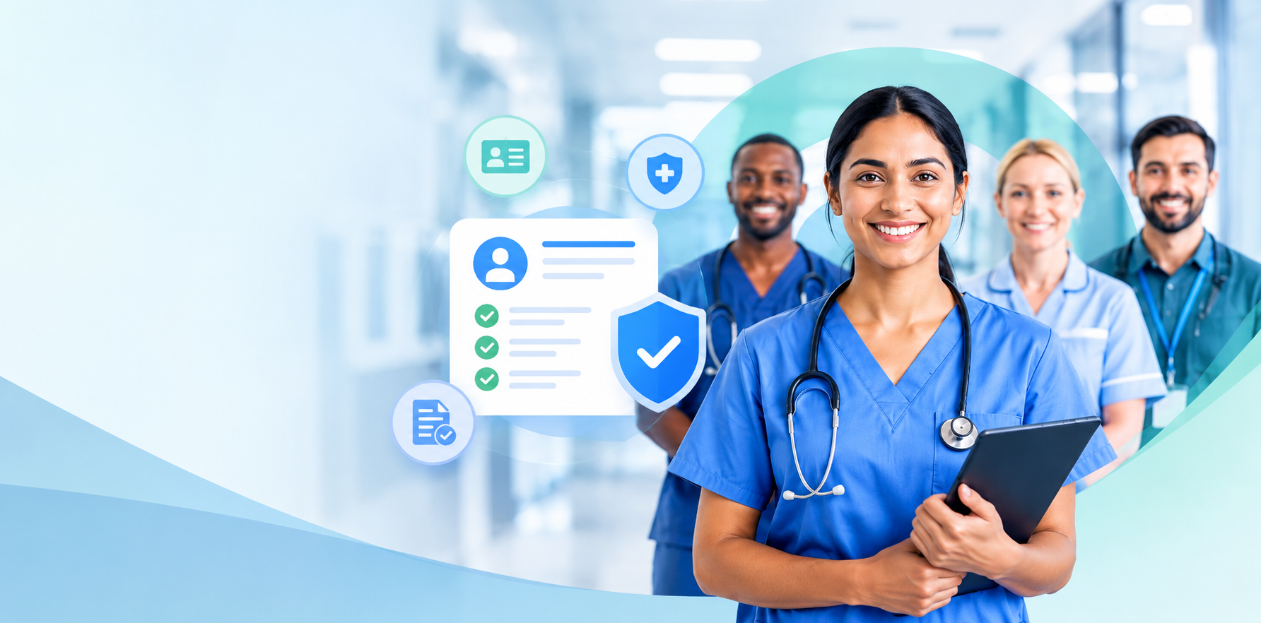 Healthcare professional ready for temporary work